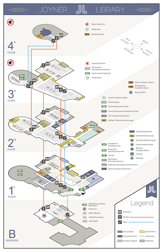 Joyner Library Perspective Map Thumbnail